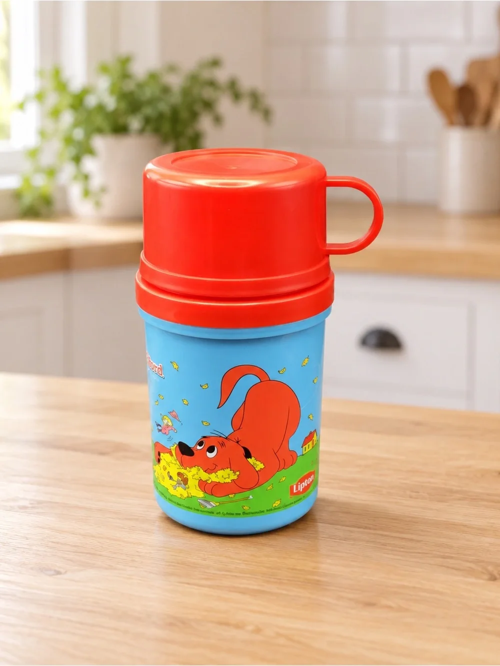 Vintage 2003 Clifford the Big Red Dog Lipton Insulated Food Jar